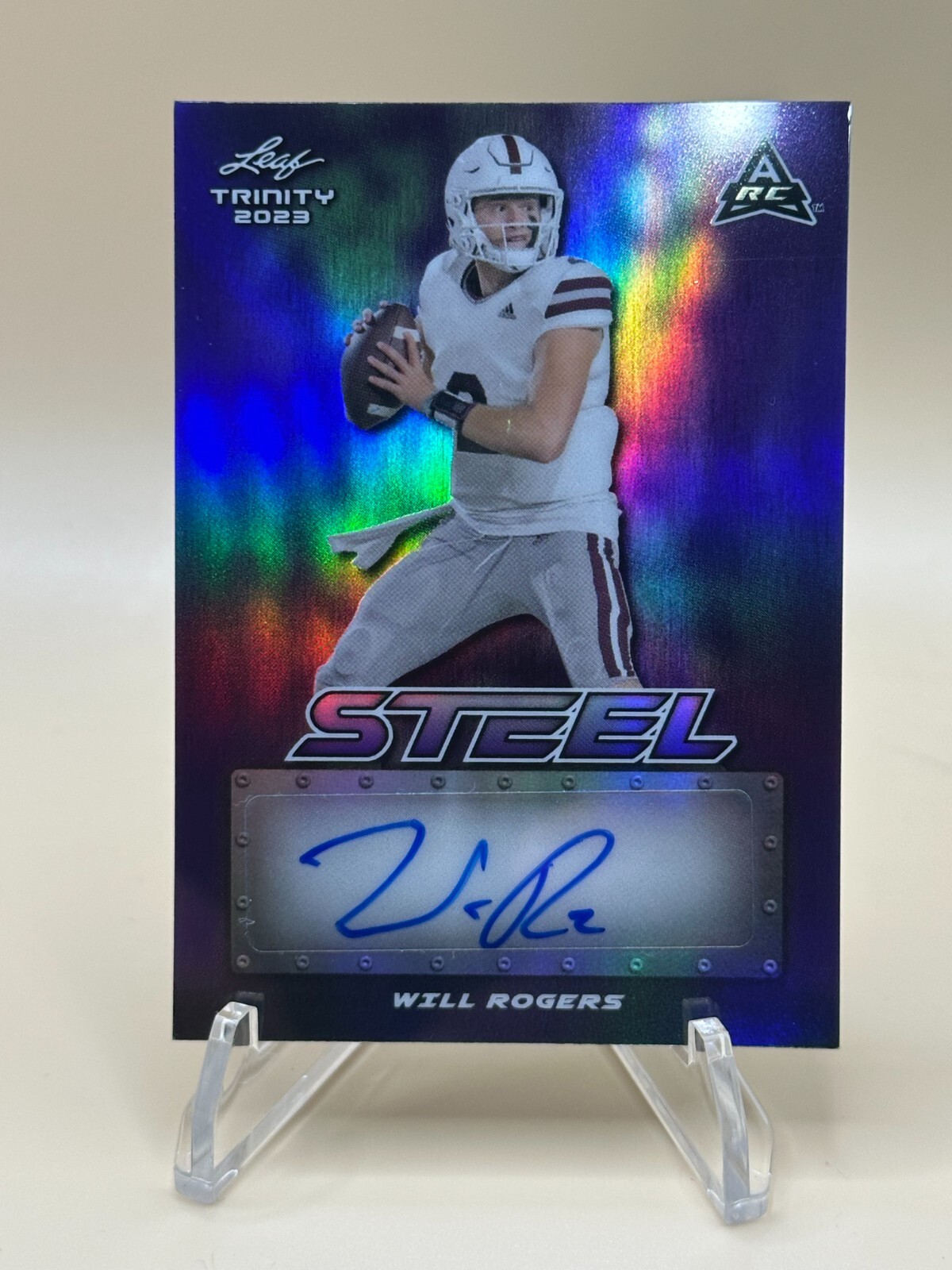 2023 Leaf Trinity - Trinity Steel Autographs Will Rogers #SA-WR1 Purple /35 (AU,
