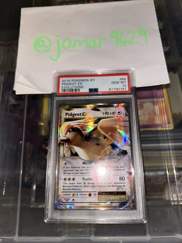 Pokémon TCG - PSA 10 Pidgeot EX 64/108 - XY Evolutions 2016