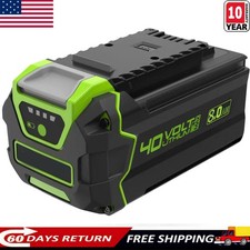 For Greenworks 29462 40V 8000mAh Li-ion Battery Compatible with 29472 G-MAX Lawn