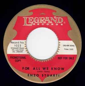 Enzo Stuarti - For All We Know / You're Nothing - Used Vinyl  - Promo - G8100z