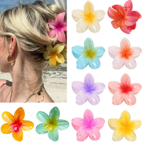 10 StüCk Blumen Haarklammer Groß: Haarspange Blume Damen FüR Dickes DüNnes Haar