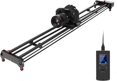 Motorized Camera Slider, 48''/120CM Carbon Fiber Camera Slider with Time-Lapse Ph