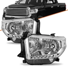 For 2014-2017 Toyota Tundra Headlight Pair With Level Adjuster 2Pc Set Headlamp