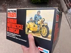VINTAGE ACTION MAN PALITOY TAN MOTORCYCLE & SIDECAR AFRICA KORPS MIB 12” GI JOE