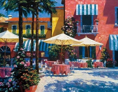 Howard Behrens  Inn at Lake Garda  Signed Limited Edition Serigraph Print COA