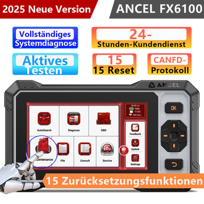 ANCEL FX6100 Profi KFZ Diagnosegerät OBD2 Scanner ALLE SYSTEM DPF AdBlue NOx EPB