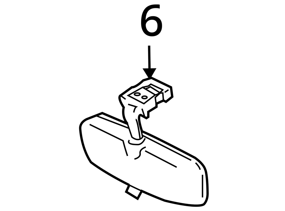 Rear View Mirror Without Rear View Camera Display Fits 09-10 FJ CRUISER 30183888 - Image 4 of 4