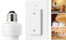 Remote Control Light Socket, Wireless Light Switch for Pull Chain Light White