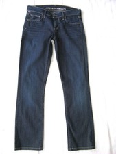 Citizens of Humanity Ava Low Straight Jean Women Sz 25 Dark Blue Stretch L26.75