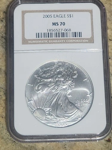 Photo of a 2005 American Silver Eagle from an eBay listing that sold on Jul 19, 2026