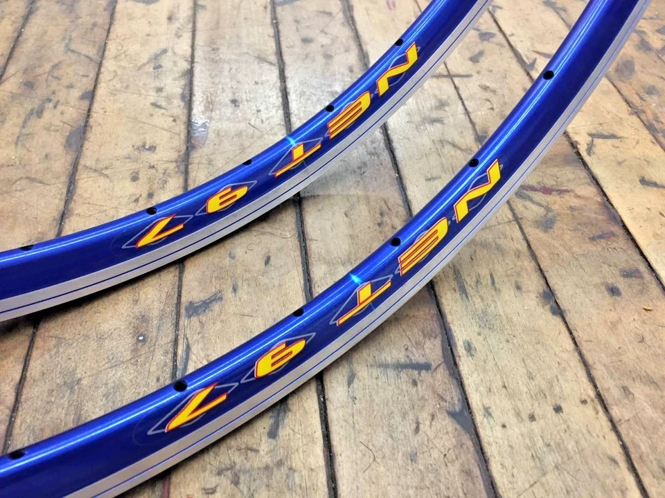 NOS 2x 700c FIR Net 97 Rims 36 Hole - Electric Blue - Made in Italy - Image 3 of 3