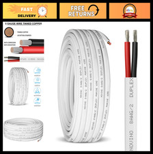 8 AWG Marine Wire 20ft Duplex Tinned Copper Heavy Duty Cable for Boat RV Trailer