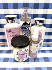 BUTTERFLY Gift Set Mist, Lotion, Candle, Shower Gel, Sanitizer Bath & Body Works