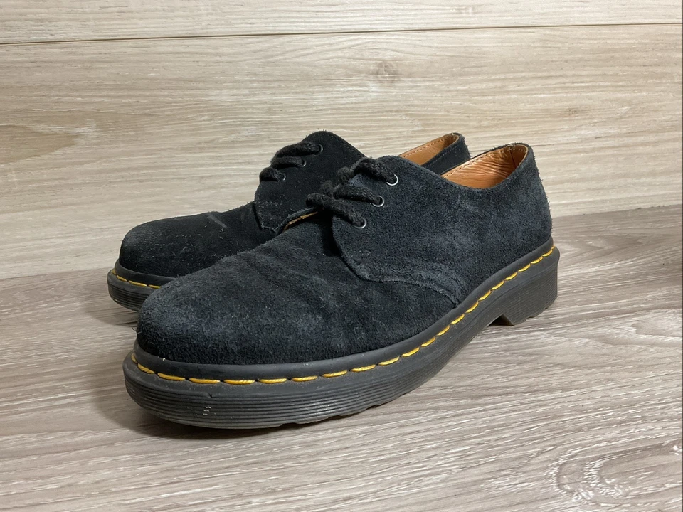 Zapatos Oxford Dr. Martens de gamuza negra 1461 hechos en Inglaterra para mujer EE. UU. 6 UK 4 37 Foto 4 de 4