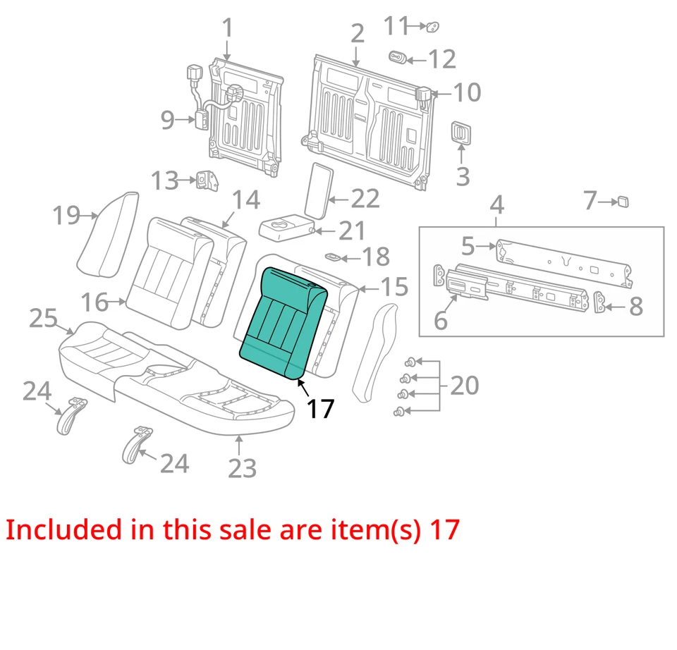 SE ADAPTA A 2003-2004 SATURN L300 L200 CUBIERTA ASM R/ASIENTO BK CUSH 22694686 - NUEVO OEM Foto 2 de 3