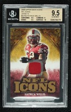 2009 Upper Deck Icons NFL Jersey /299 Patrick Willis BGS 9.5 GEM MINT HOF 00ur