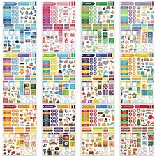 Aesthetic Monthly Daily Planner Stickers 1000 Seasonal Calendar Planner