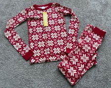 Hanna Andersson Organic Cotton PJs Holiday Print Kids Size 14-16 NEW