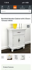 Beautiful Shabby Chic French Wooden Cabinet Drawer Bedside Table Side Table