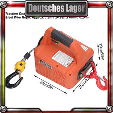 Elektrische Seilwinde 500 kg - Tragbares Hebezeug 7.6 m, 1500W, Fernbedienung