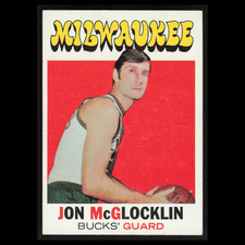 Jon McGlocklin #74 1971 Topps Milwaukee Bucks Basketball Card NBA NM