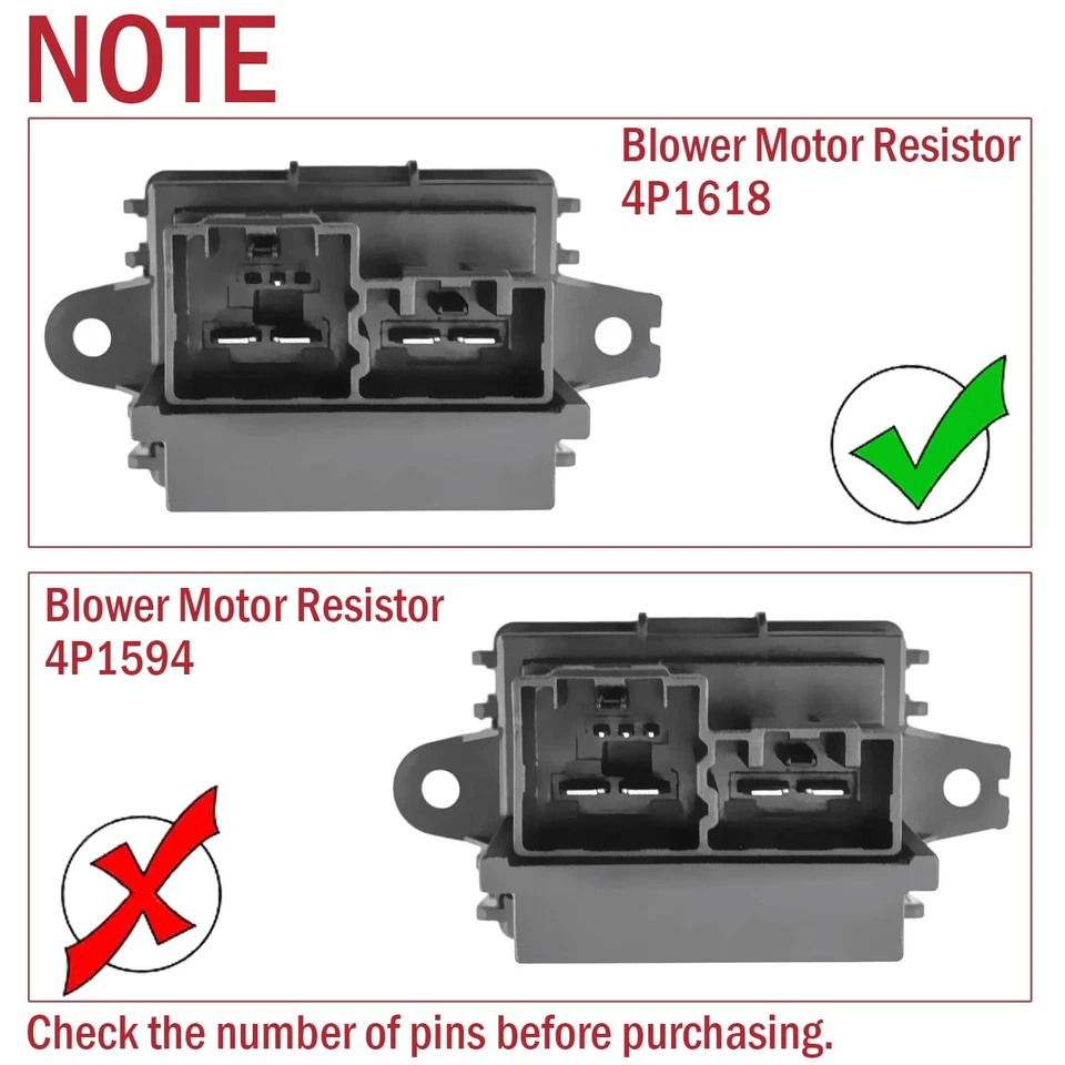 5-Pin Front Blower Motor Resistor Module for 2014 2015 Chrysler Town & Country - Image 4 of 4