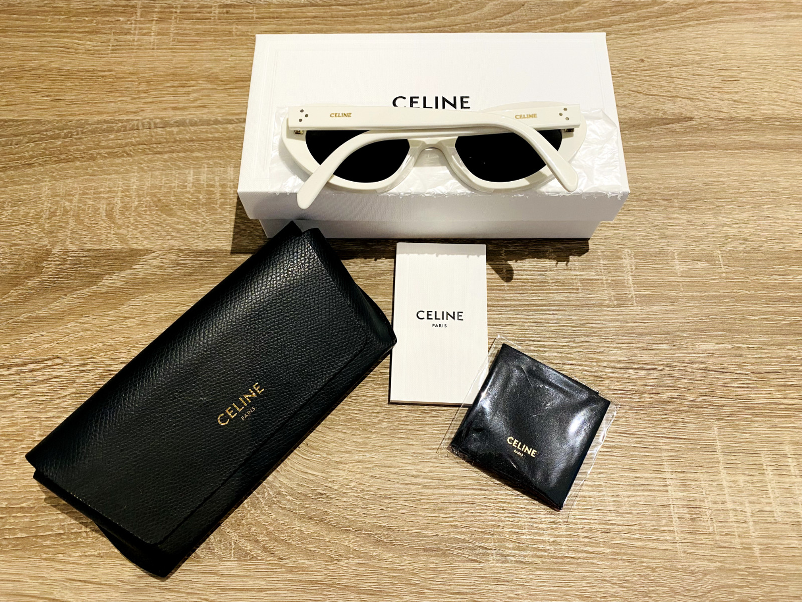 Celine Cat Eye S193 Sunglasses White Frame/Smoke Lenses RRP £340 image 3