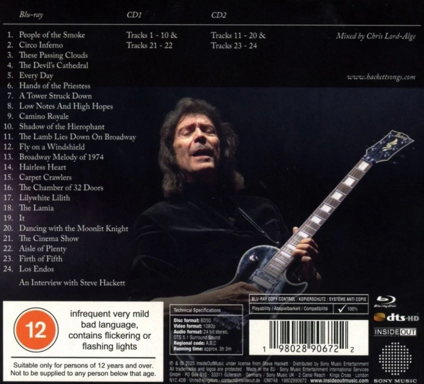 2CD+BR - Steve Hackett - 2025 - The Lamb Stands Up Live - NEU VERSIEGELT - Bild 3 von 3