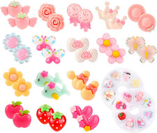 16 Pairs Clip on Earrings Girls, No Pierced Design Earrings Dress up Pretend Pri