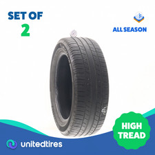 Set Of 2 Used 23555r18 Michelin Defender 2 100h - 932 Set Of 2 Used 23555r18 Michelin Defender 2 100h - 932