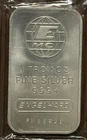 VINTAGE ENGELHARD ~ .999 + 1 Troy Ounce Fine Silver Bar