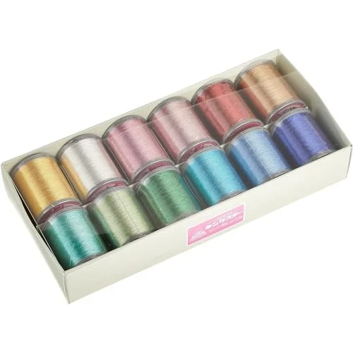 FUJIX King Star Sparkly Metallic Color 200m Kirakira12 Colors Embroidery Thread - Image 4 of 4
