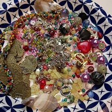 Super Fun Scoop Mix Bead Soup Jewelry Glass Acrylic Findings Etc..lot 13