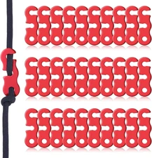 Guyline Tensioner Aluminum Alloy Guy Line Cord, 30 Pcs Rope Tensioner Ultralight