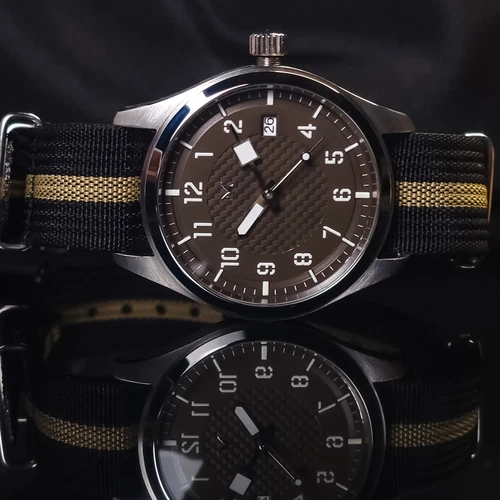 Handcrafted Custom Dial Vintage Military NH35 Movement Mod