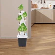 7-tier Plants Hydroponic Tower, Vertical Hydroponic Indoor Gardening Tower