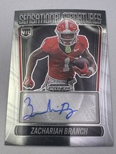 2025 Prizm Black Zachariah Branch Sensational Signatures Auto NIL Georgia