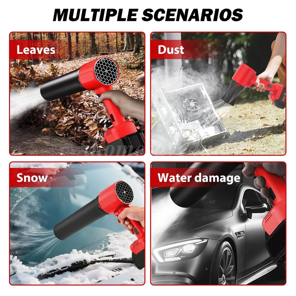 Soplador de aire inalámbrico 1000CFM/180 MPH | Ventilador turbo portátil sin escobillas 200000 RPM EE. UU. Foto 2 de 4