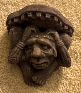 Vintage Mini Gargoyle Grotesque Sconce Shelf Corbel