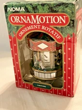 Noma Merry Go Round Ornament NO MOTOR Horses Carousel Ornamotion Vintage