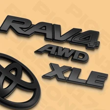 For Rav4 XLE AWD 2019-2025 Letter Overlay Emblem Matte Blackout Badge Nameplate
