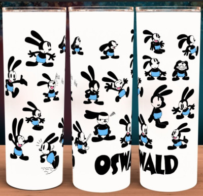 Oswald  Lucky Rabbit Classic Cartoon Cup Mug Tumbler 20oz with lid and straw