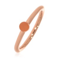 Xen Ring Mit 4 Mm Peach Mondstein Ca. 0,30 Ct. RosèVergoldet 56 / 17,8 Mm