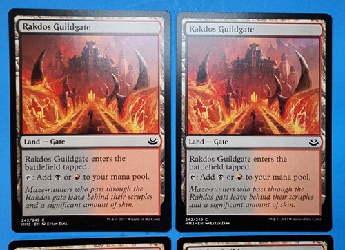 4x Rakdos Guildgate Modern Masters 2017 Mtg Magic Card Dual Land Gate Mana 242 - Picture 2 of 4