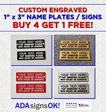 1x3 Custom Engraved Signs - Electrical Labels - Warning Plaques - Trophy Placard