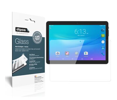 2x Schutzfolie für Lectrus 10.1 Zoll Tablet - Anti-Shock 9H Folie dipos Glass