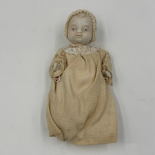 Vintage Porcelain Bisque Baby Doll Fully Jointed 5.50" Made In Japan