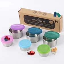 Alpine Elevation Store 12-Piece Stainless Steel Snack Dip Condiment Containers S