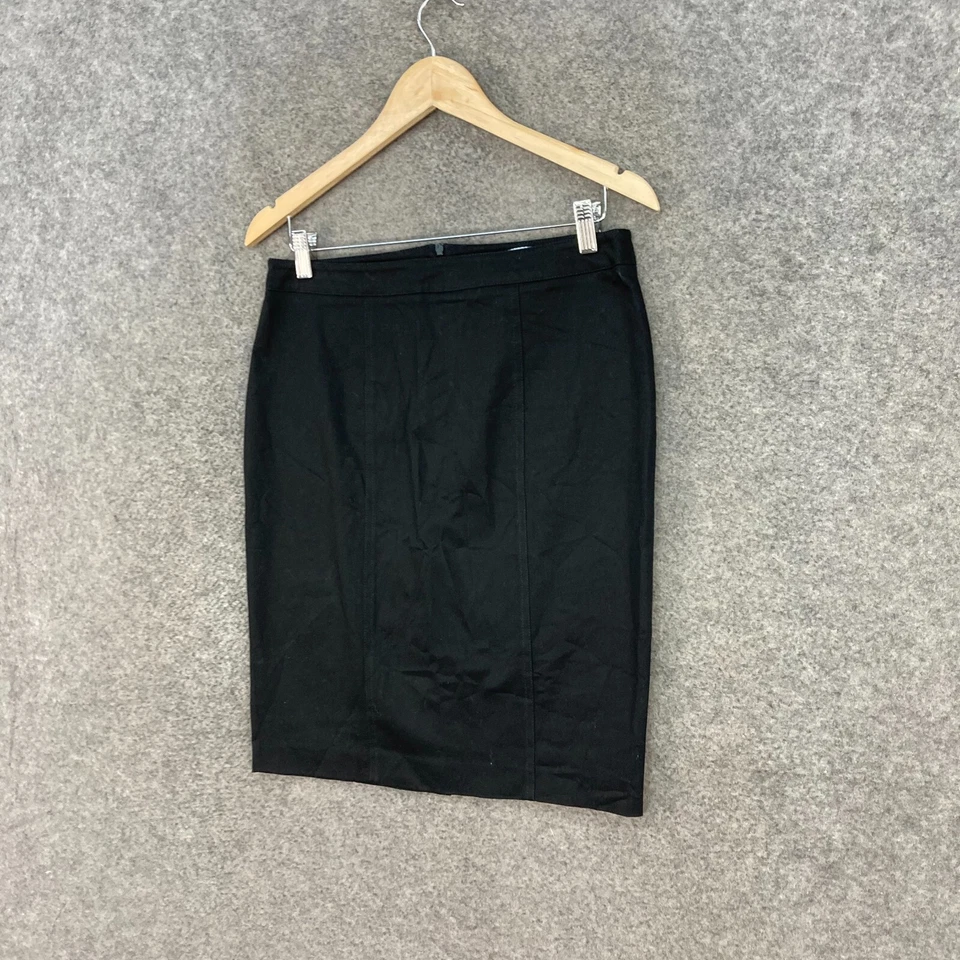 Falda Blumarine Mujer Talla IT 44 AU 12 Negra Recta y Cremallera Lápiz 26132 Foto 2 de 4