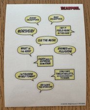 Deadpool Sticker Decal Sheet New Speech Text Balloon Bubble Marvel Fox 2018